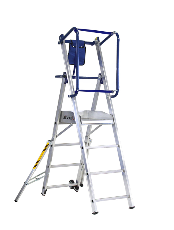 [SFLYL103] SVELT Fly Light Mobiele Platformtrap met railingbescherming 3 t/m 7 treden (3 treden 0,72 m 21,0 kg)