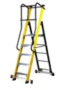 SVELT Moby Fibra GFK-Leiter inkl. doppelter Verschlussstange, 3 bis 8 Stufen