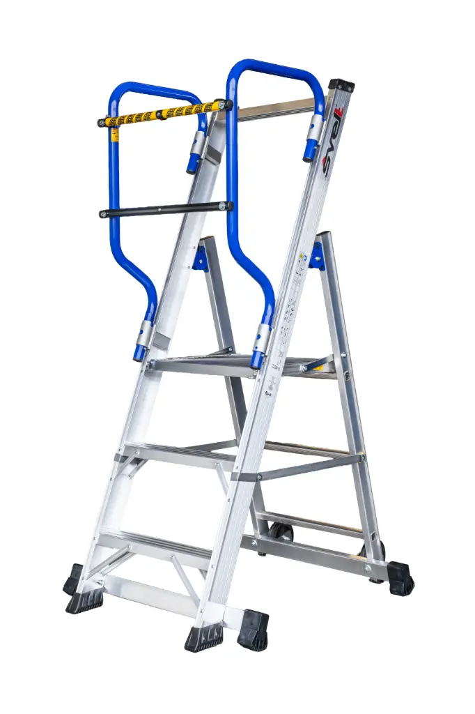 [SMOBY403] SVELT Moby Trap incl. opklapbare aluminium leuningen & dubbele sluitstang (3 treden 0,76 m 13,1 kg)
