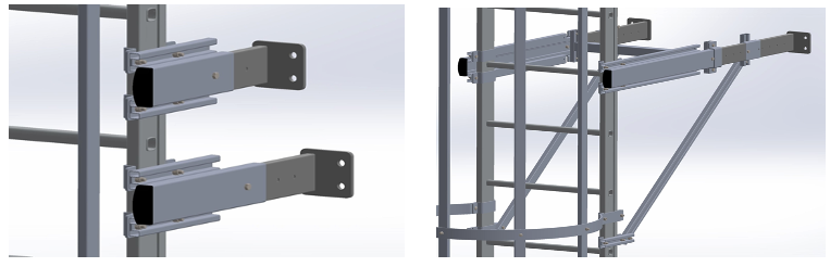 [SGSTAFTELE712] SGSTAFTELE712 - Crochets de fixation télescopiques SVELT 700 - 1 200 mm