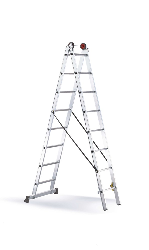 [SCE20010] SVELT Euro E2-delige Reform Ladder 2x8 t/m 2x16 sporten (2x8 sporten 4,06 m 11,0 kg)