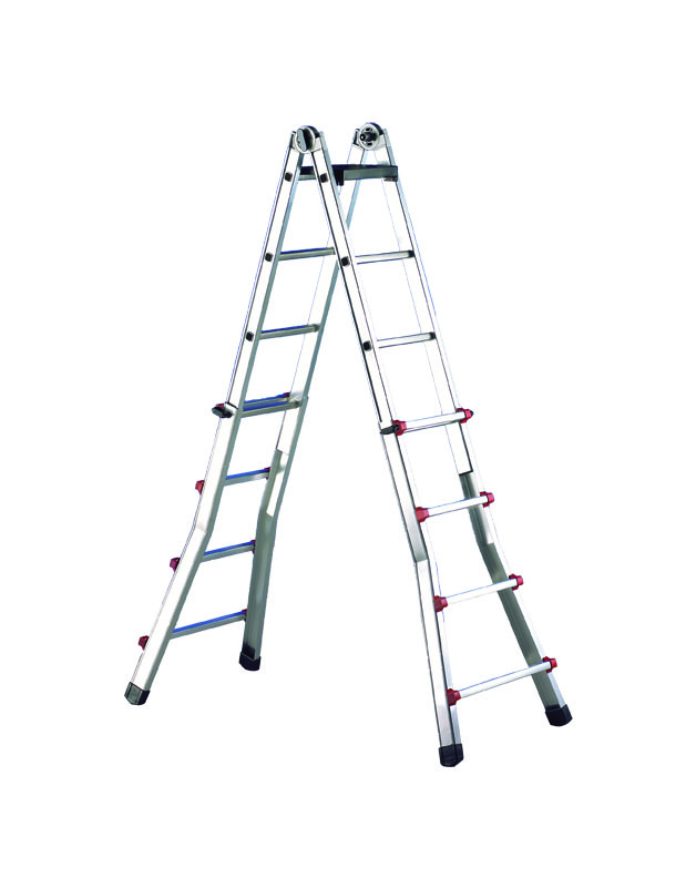 [SSCAL006] SVELT Scalissima Teleskopische Mehrzweckleiter 6+6 t/m 8+8 (6+6 sprossen 2,92 m 9,2 kg)