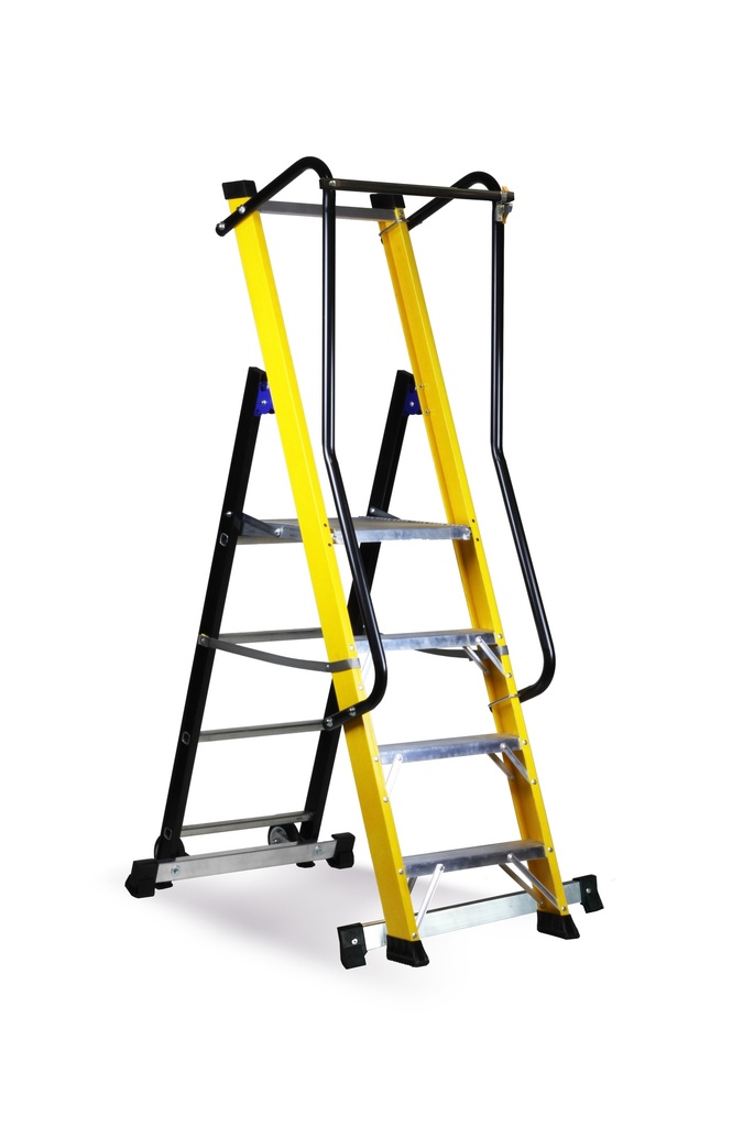 [SMOBYF103] SVELT Moby Fibra Glasvezel Trap incl. railingbescherming 3 t/m 8 treden (3 treden 0,76 m 14,5 kg)